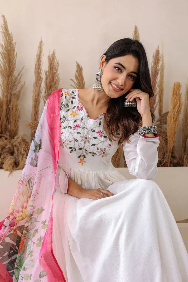 FESTIVAL SPECIAL CHINON GOWN WITH DUPATTAPFAB146)