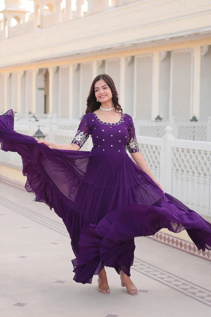 PREMIUM DESIGNER GOWNPFAB126)