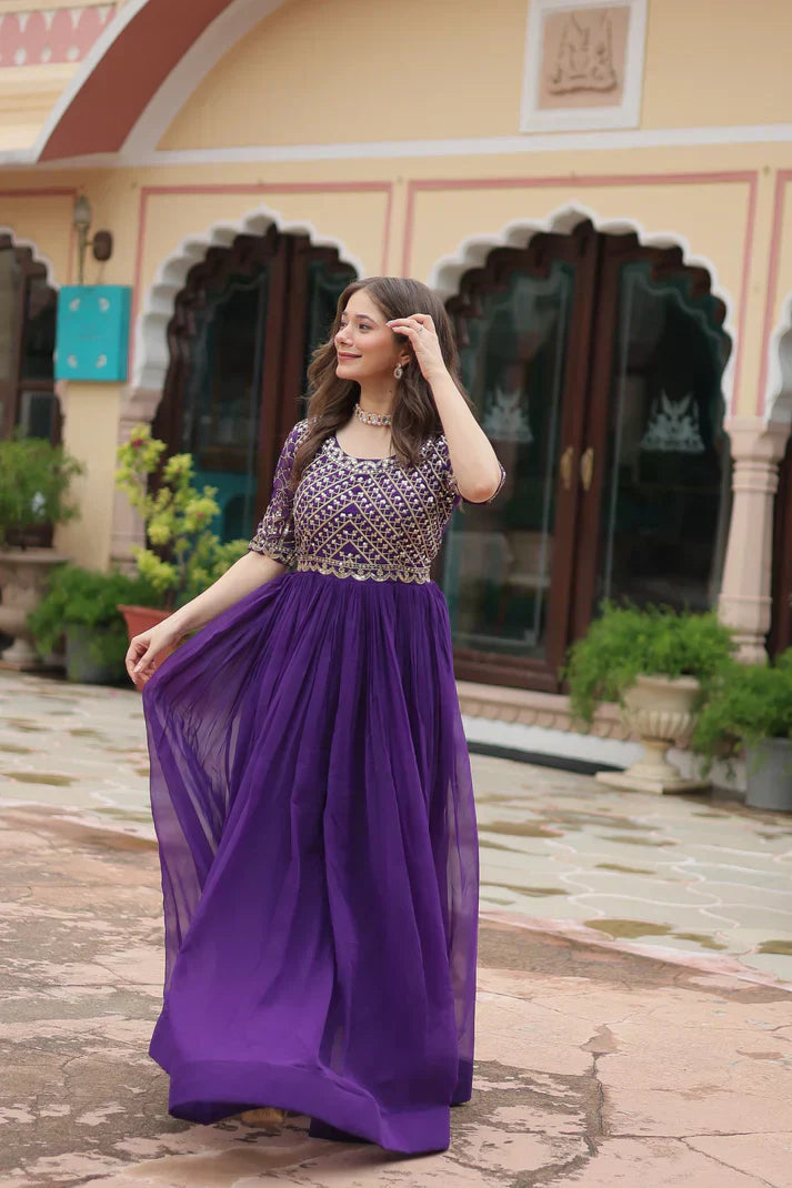 FESTIVE SPECIAL DESIGNER GOWNPFAB145) (01)