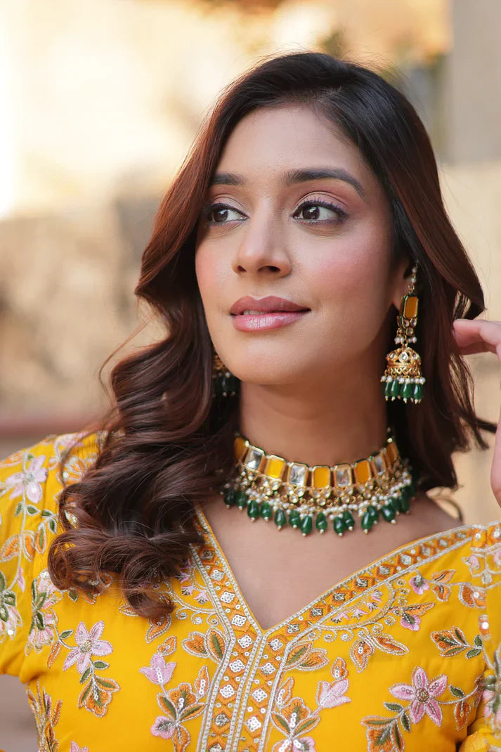 WEDDING SPECIAL FAUX BLOOMING ZARI SEQUINS EMBROIDERED GOWN WITH DUPATTA PFAB1116) (01)