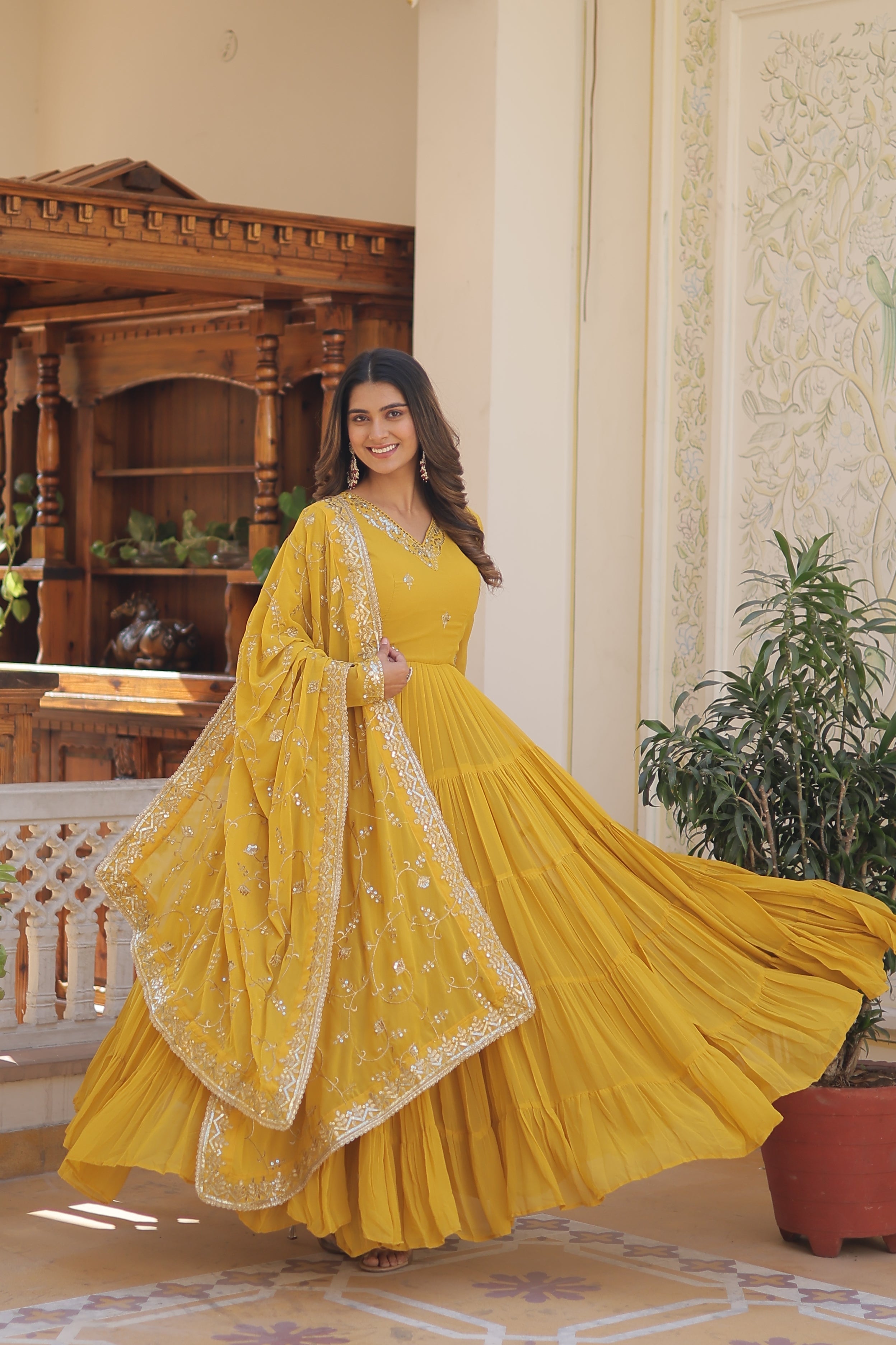 Tilton premium Gowns. with dupatta
