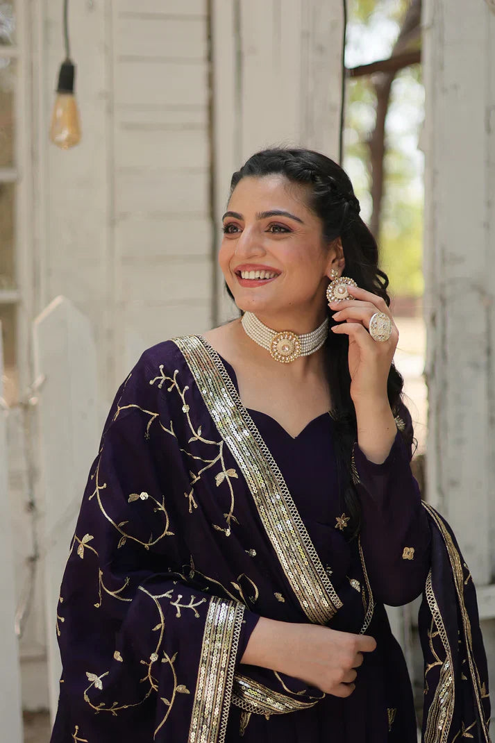 PREMIUM DESIGNER GOWN WITH DUPATTAPFAB144)