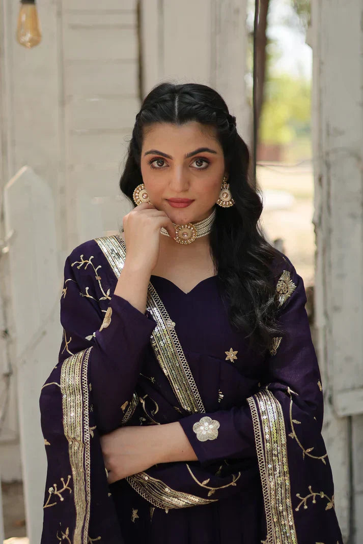 PREMIUM DESIGNER GOWN WITH DUPATTAPFAB144)