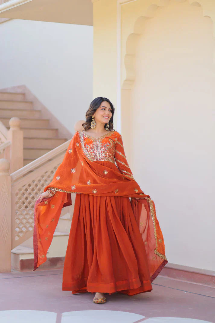 FENDY ZARI WITH SEQUINS EMBROIDERED GOWN WITH DUPATTAPFAB162) (01)