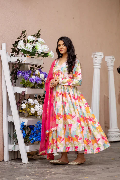 FESTIVAL SPECIAL CHINON GOWN WITH DUPATTAPFAB148)