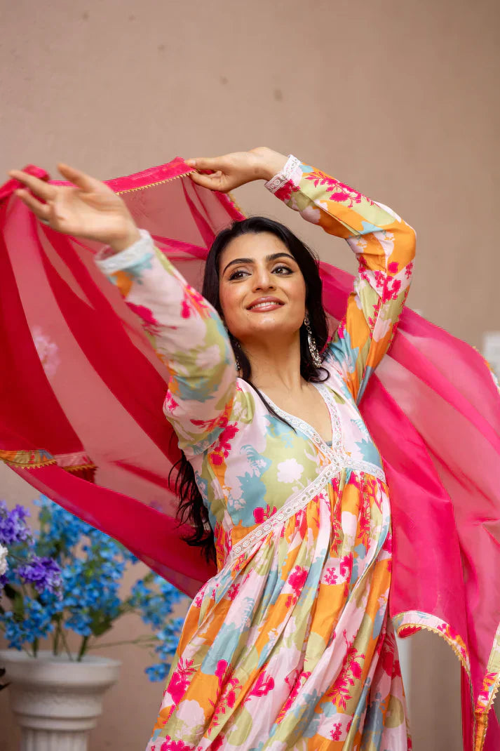 FESTIVAL SPECIAL CHINON GOWN WITH DUPATTAPFAB148)