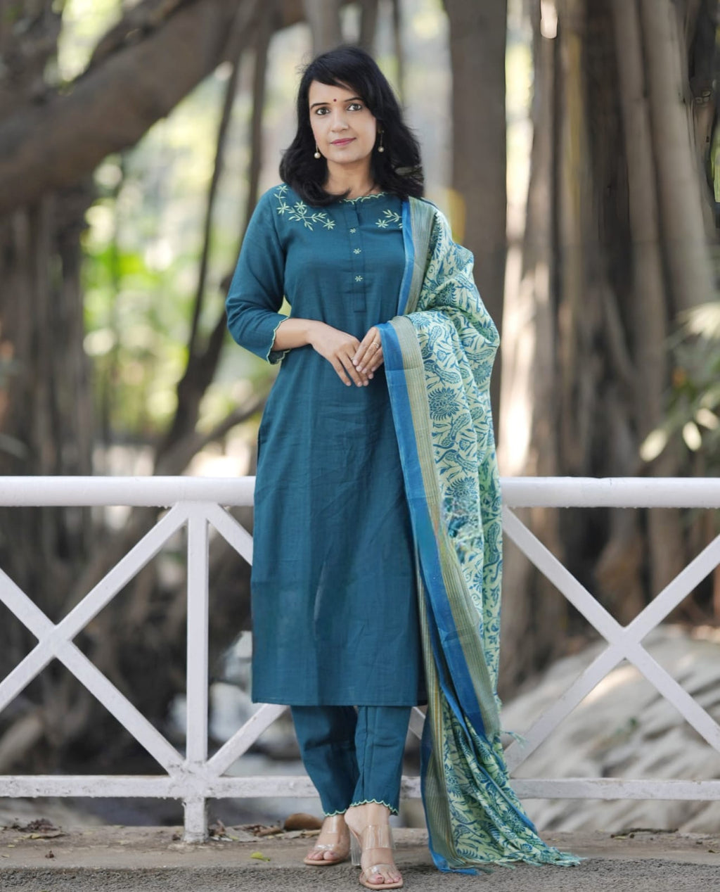 PARIDHAN BY PRERNA COLLECTION'S EXCLUSIVE  COTTON KURTI WITH EMBROIDERY WORK (PFAB143)