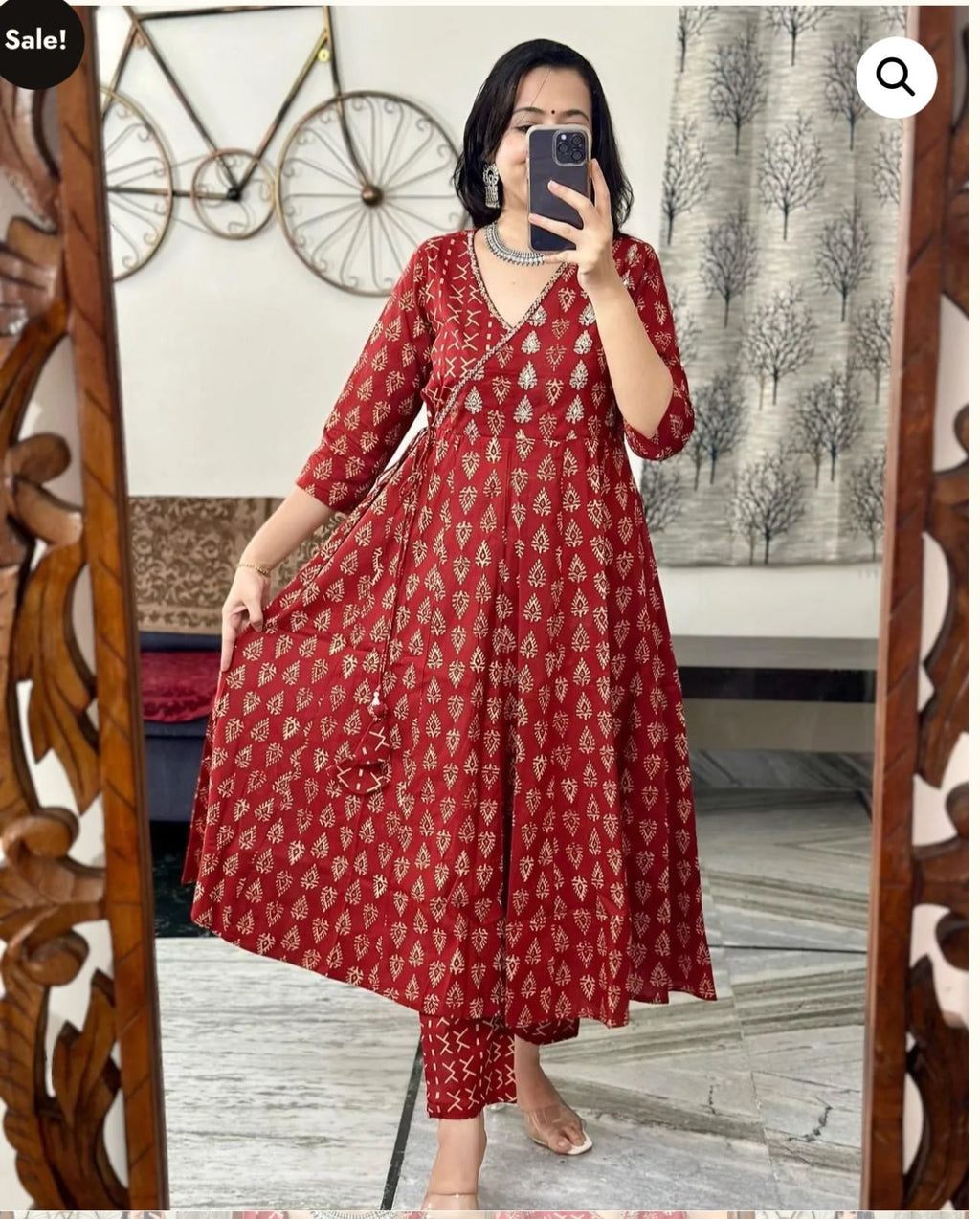 Look straight out of a dreamy movie set as ;you turn around and walk in this Angrakha suit ! The perfect of traditional wear ;(PFAB150)