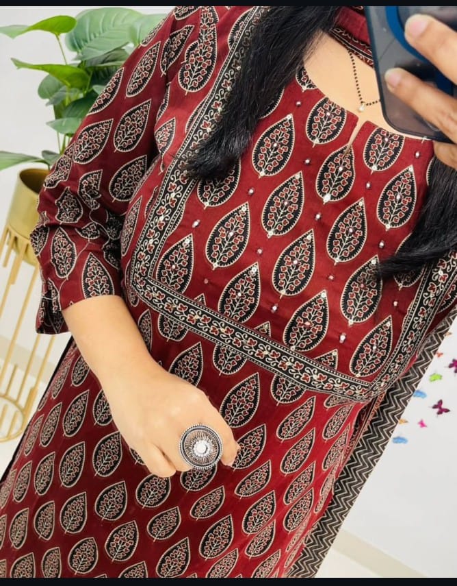 Premium fine cotton with handcrafted work on yoke paired with fine cotton dupatta with pant*....