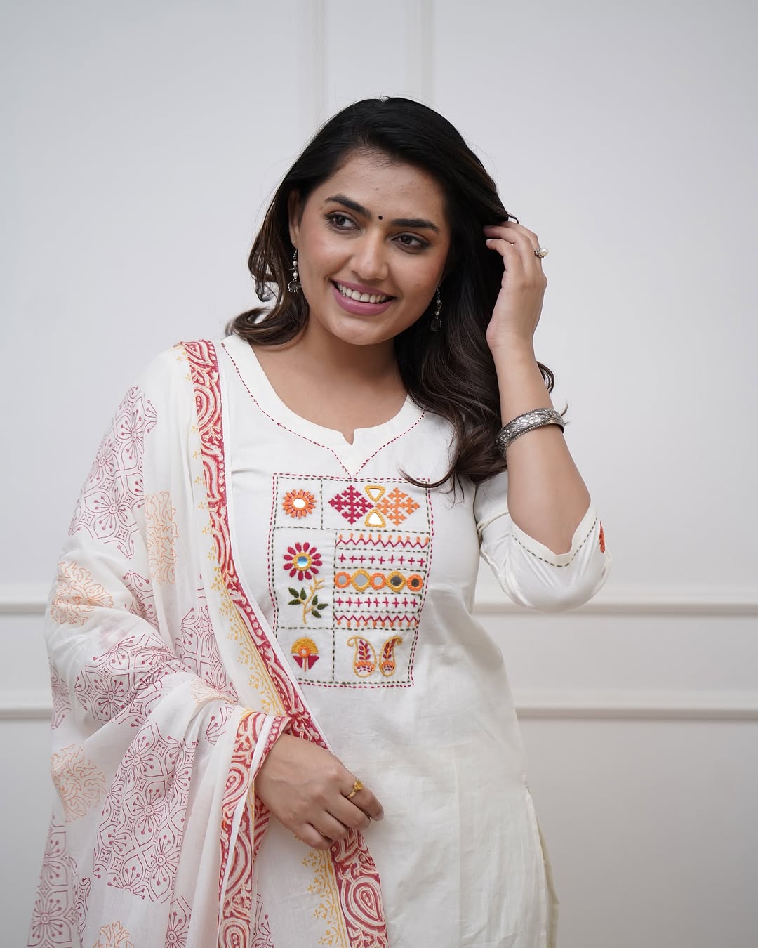 💃 BEAUTIFUL HEAVY COTTON KURTA PANT WITH DUPATTA SET 💃💃💃(PFAB171)