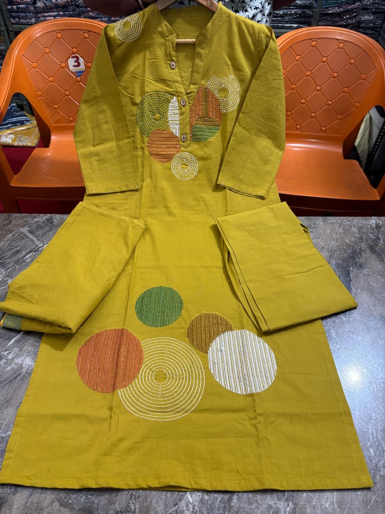 This Kurti,pant dupatta set is perfect for the summer season with its vibrant floral print and confident (PFAB1407)