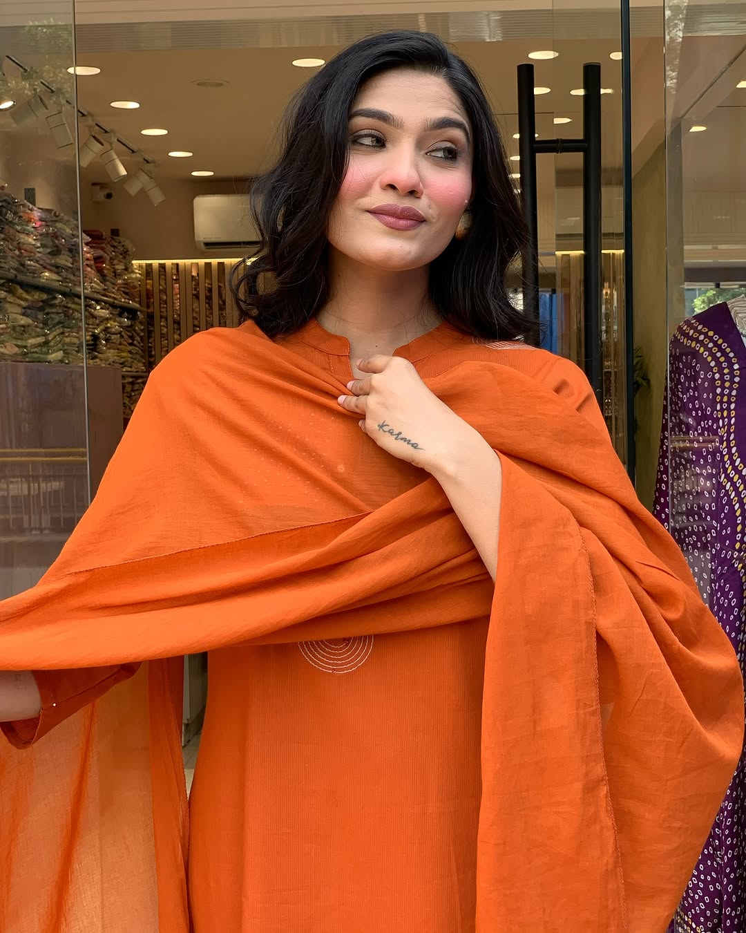 This Kurti,pant dupatta set is perfect for the summer season with its vibrant floral print and confident (PFAB1408)