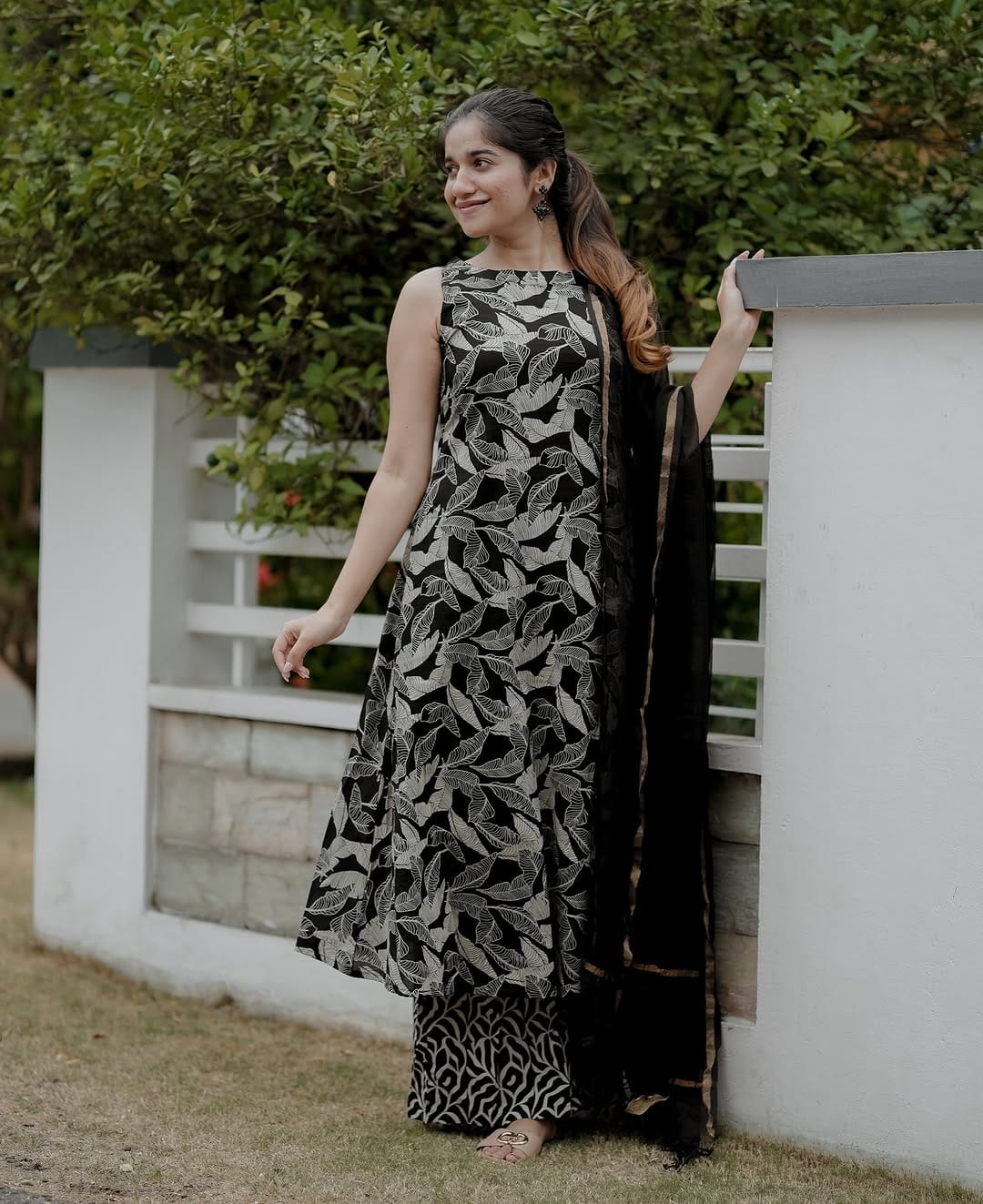 PURE COTTON PRINT A LINE KURTI WITH BOTH SIDES POCKETS SLEEVES (PFAB1450)