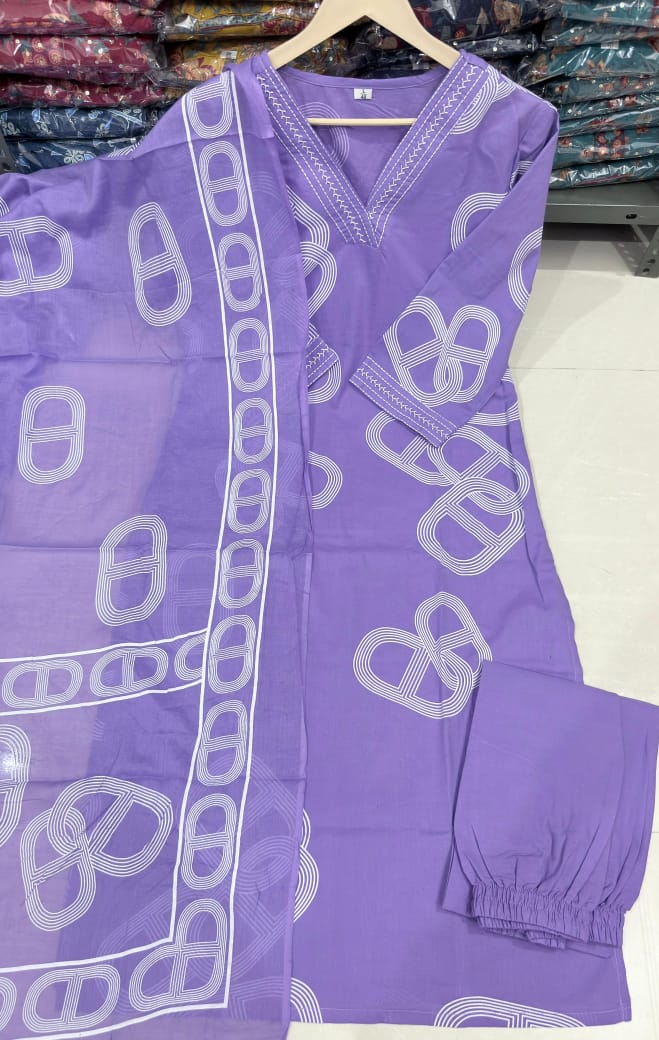 👗 Beautiful Cottan Kurtis pent with Mulmal duptta 👗(PFAB1472)