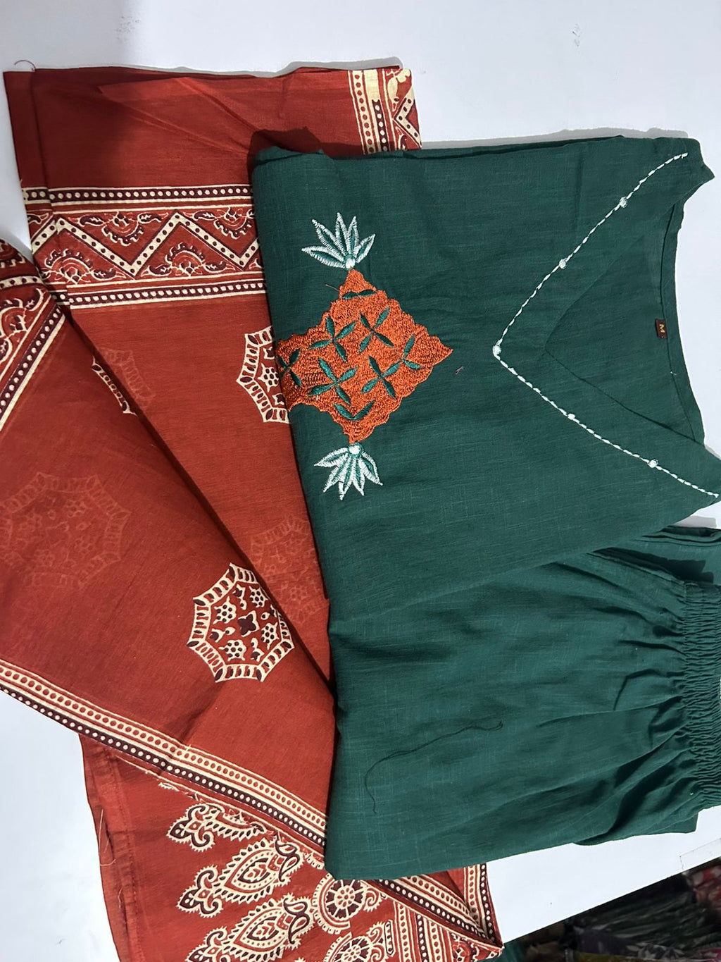 PURE HANDLOOM straight KURTI WITH BOTH SIDES POCKETS (PFAB1482)