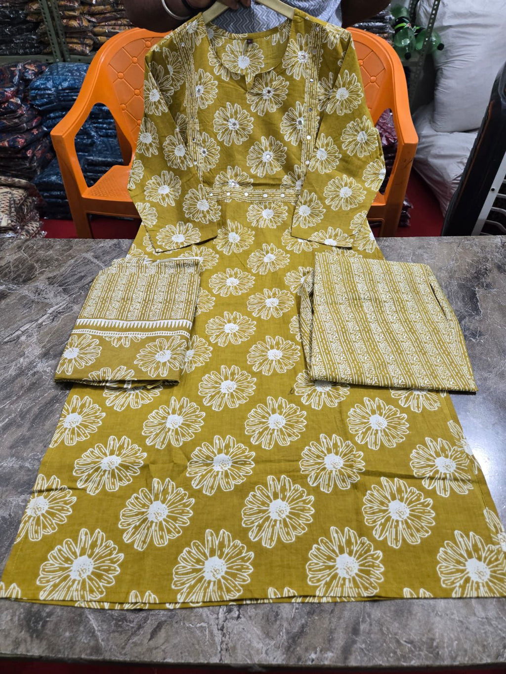 Presenting Beautiful Heavy quality cotton Fabric designer festive wear frock style(PFAB1463)