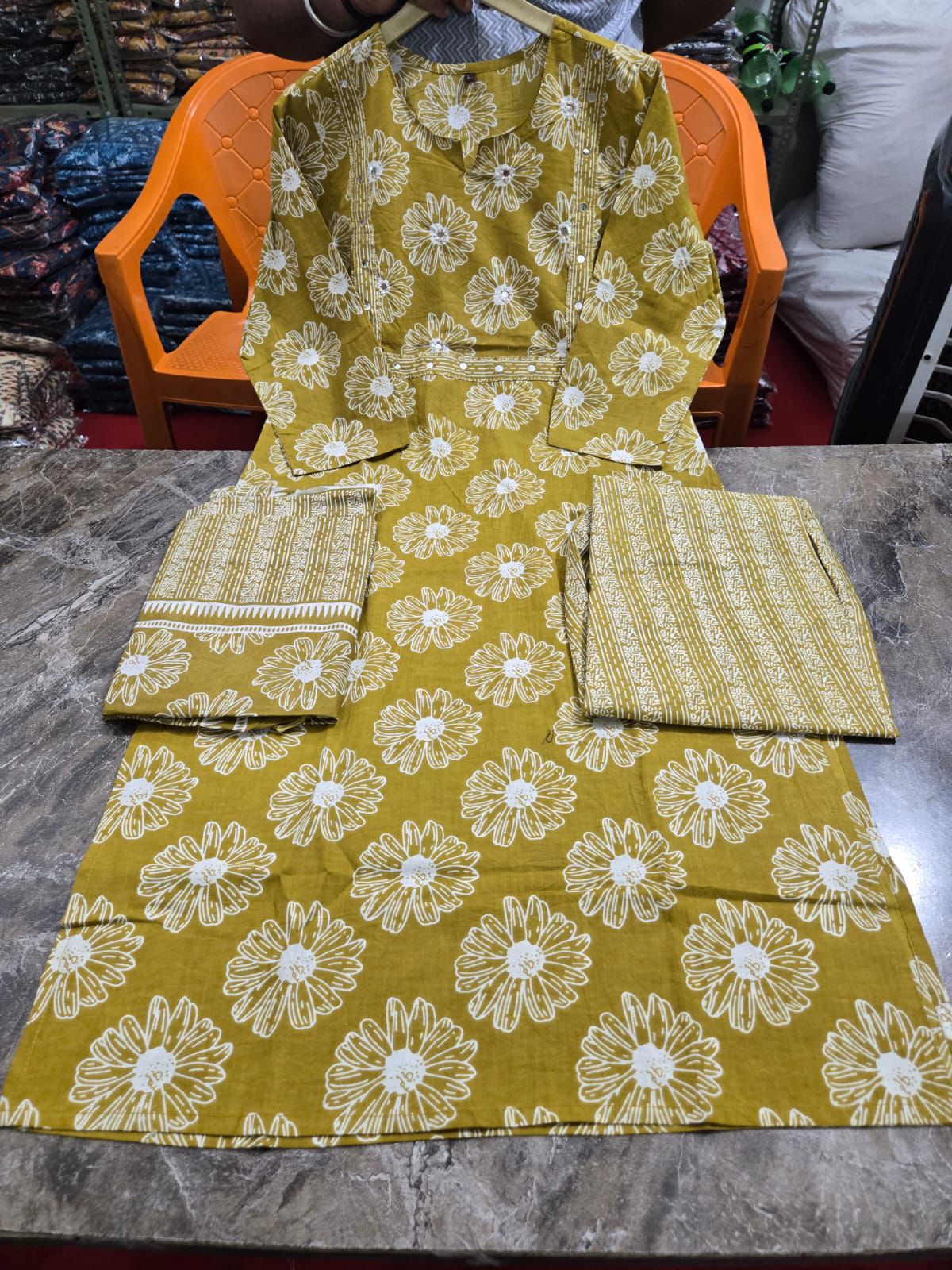 Presenting Beautiful Heavy quality cotton Fabric designer festive wear frock style(PFAB1463)