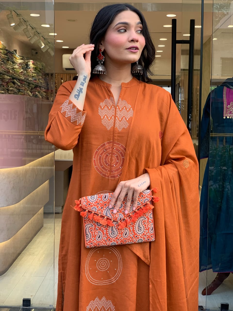 💥LAUNCHING COTTON KURTA PANT AND DUPATTA SET💥 (PFAB1488)