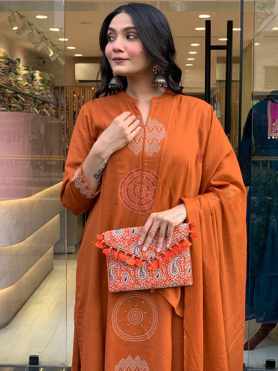 💥LAUNCHING COTTON KURTA PANT AND DUPATTA SET💥 (PFAB1488)